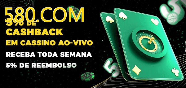 Promoções do cassino ao Vivo 580.COM